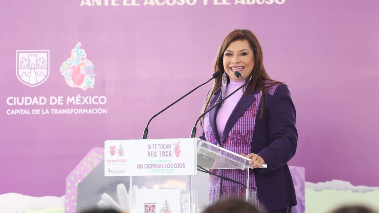 Clara Brugada inicia campaña para proteger a las mujeres en espacios públicos en la CDMX | Foto: Iván Macías