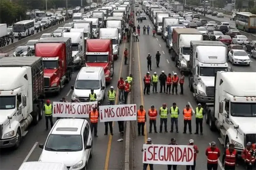 Bloqueo de carreteras imagen recuadro