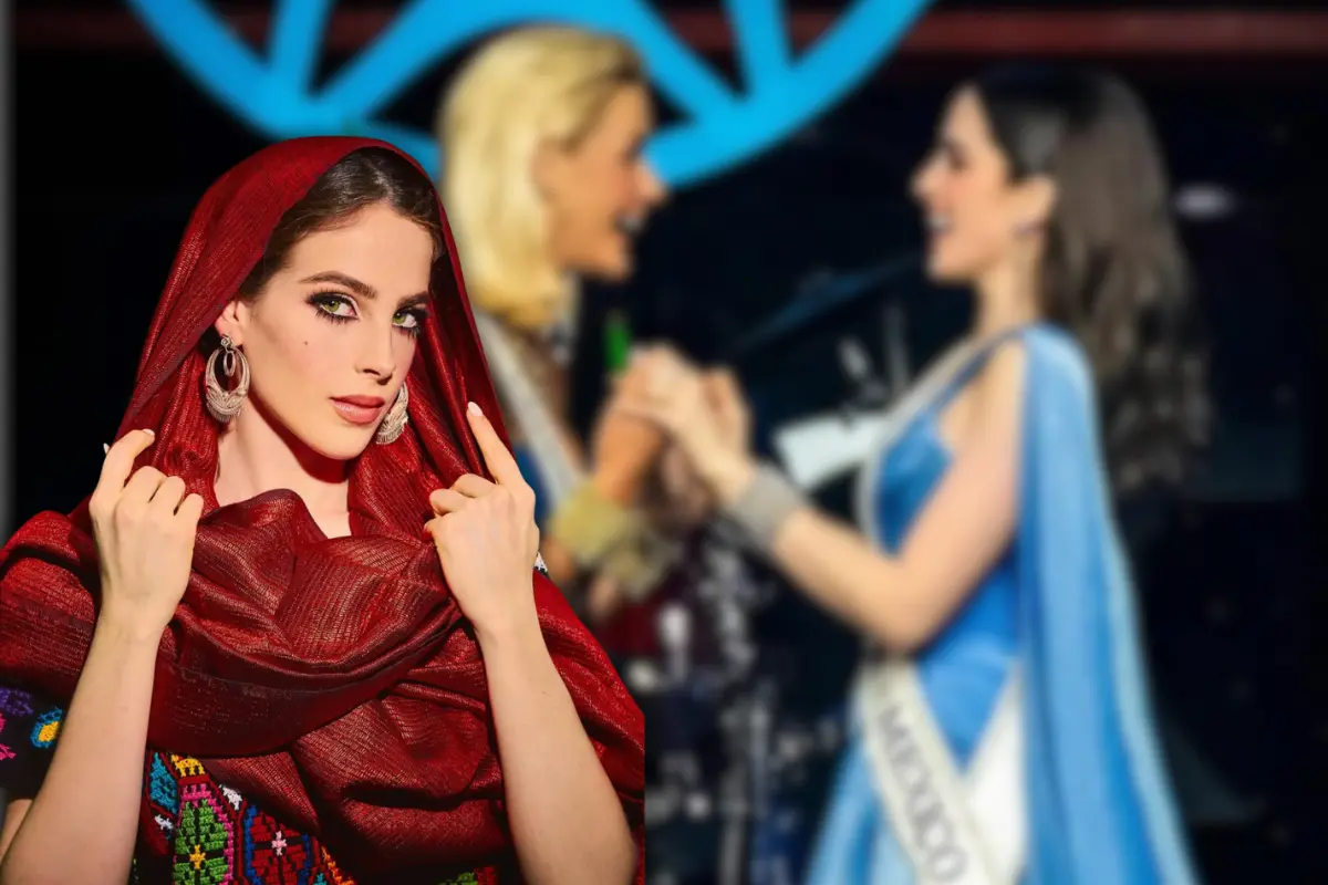 Miss Universo Fátima Bosch, Raúl Rocha Cantú y Bernardo Bosch Hernández posando para una foto