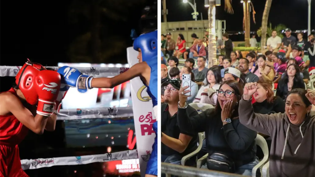 Noche histórica de box en el malecón de La Paz: 30 campeones y 300 mil pesos en el primer torneo municipal