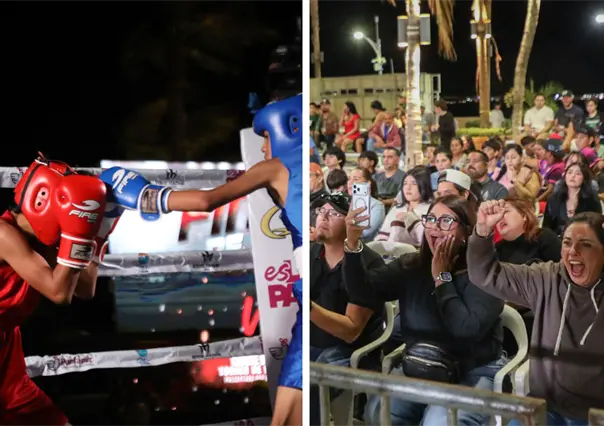 Noche histórica de box en el malecón de La Paz: 30 campeones y 300 mil pesos en el primer torneo municipal