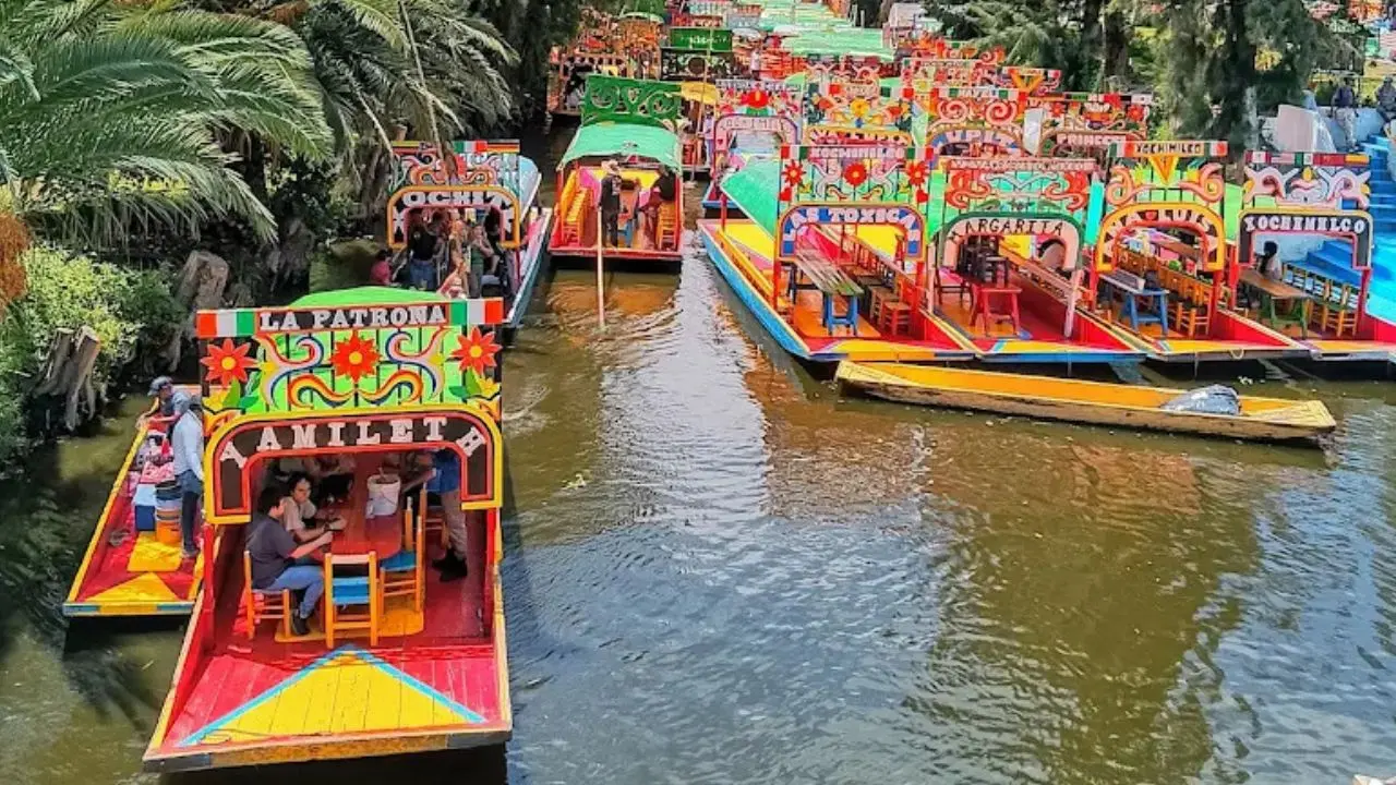 Trajineras en Xochimilco Foto: Google Maps