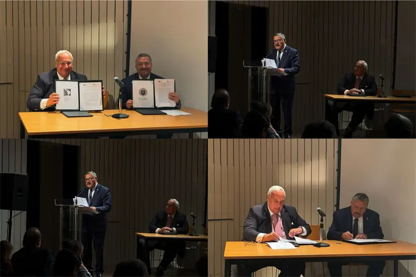 La firma de renovación se llevó a cabo en Lisboa. Foto: UANL