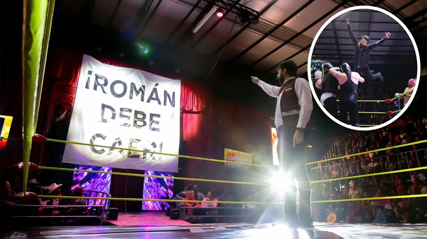 El diputado Antonio Attolini sacó una lona con la leyenda Román debe caer en alusión al alcalde de Torreón. (Antonio Attolini)