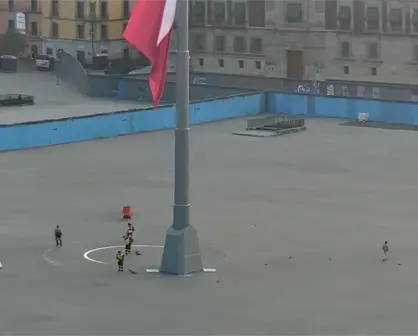 Marcha 25N en CDMX: vallas protegen Palacio Nacional en el Zócalo capitalino