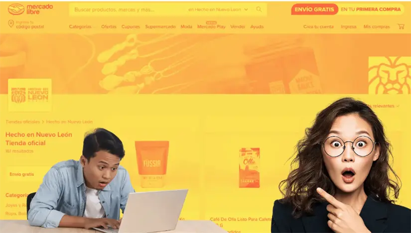 imagen recuadro Encuentra productos Hecho en Nuevo León en Mercado Libre. Foto: Canva.