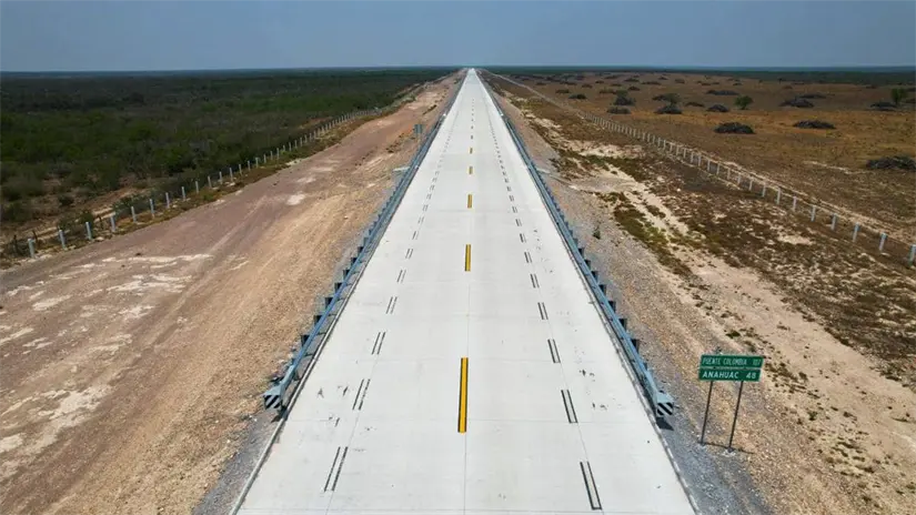 La carretera La Gloria-Colombia es segura y gratuita en tu viaje a Texas, Estados Unidos. Foto: Facebook El Gobierno de Nuevo León