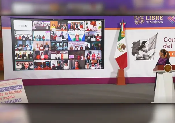 Manolo Jiménez conmemora 25N empoderando a las mujeres en conferencia con Sheinbaum