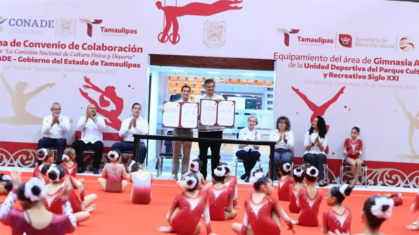 imagen recuadro Firma de convenio entre CONADE y el gobierno de Tamaulipas | Foto: gobierno de Tamaulipas