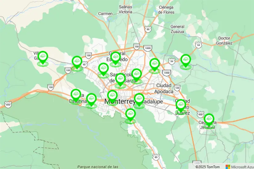 Calidad del aire en el área metropolitana de Monterrey. Foto: Aire Nuevo León