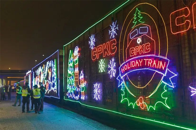 Tren Navideño de Kansas City está próximo a iluminar las vías de Monterrey. Foto: CPKC