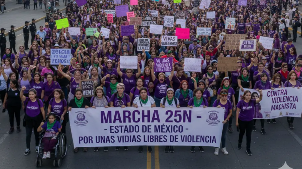 EN VIVO | Marcha 25N inicia en Edomex: colectivas feministas exigen alto a la violencia