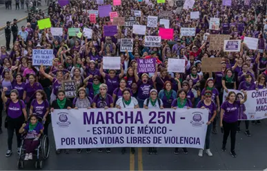 EN VIVO | Marcha 25N inicia en Edomex: colectivas feministas exigen alto a la violencia