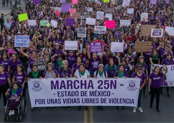 EN VIVO | Marcha 25N inicia en Edomex: colectivas feministas exigen alto a la violencia