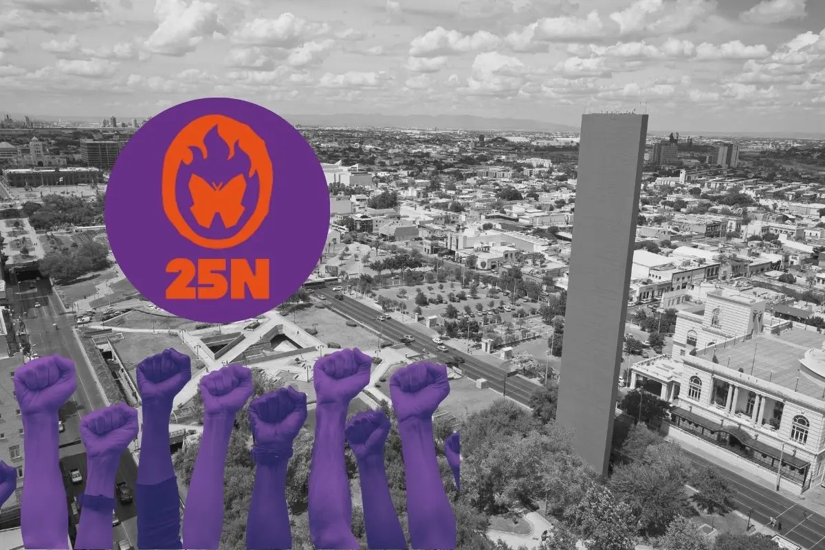 Colectivos feministas realizarán la marcha del 25N en el centro de Monterrey para exigir justicia por los feminicidios y todas las formas de violencia contra la mujer que quedan sin sanción. Foto: Visit México / Instagram igualdadunam /Canva