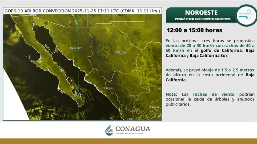 imagen recuadro Pronóstico del clima para el noroeste de México. Foto: Conagua