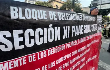Integrantes de la CNTE y del sindicato mantienen protesta y plantón frente a la SEP en CDMX
