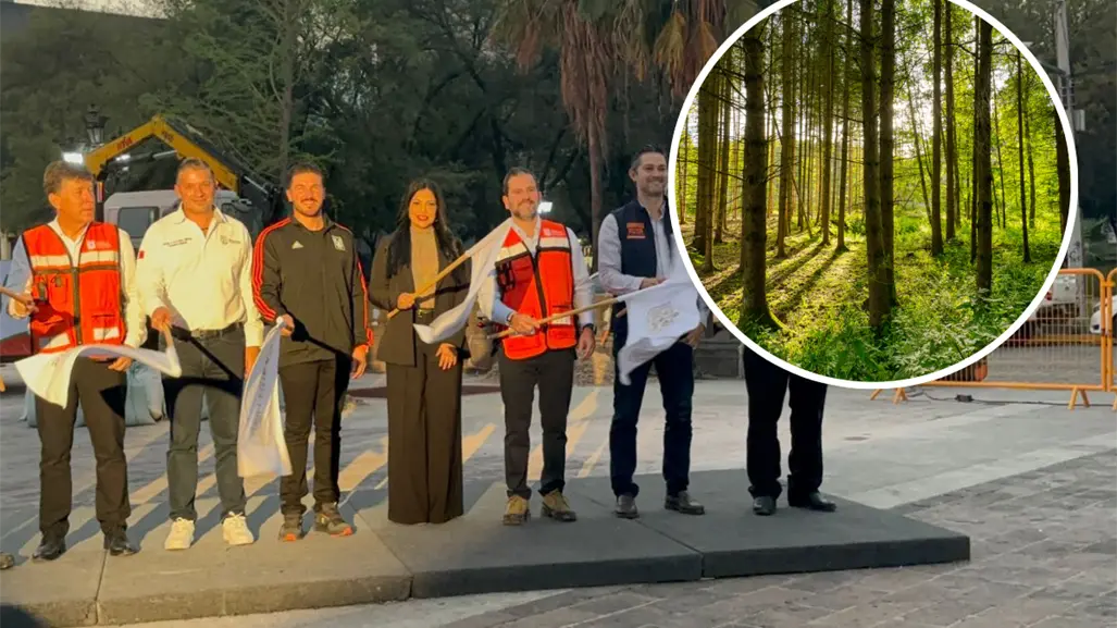 Samuel García arranca obras de reforestación en Explanada de los Héroes en Nuevo León