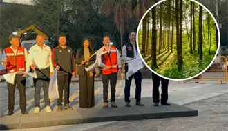Samuel García arranca obras de reforestación en Explanada de los Héroes en Nuevo León