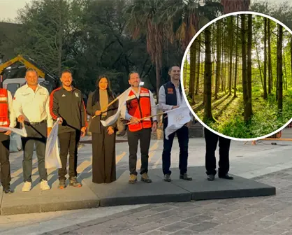 Samuel García arranca obras de reforestación en Explanada de los Héroes en Nuevo León