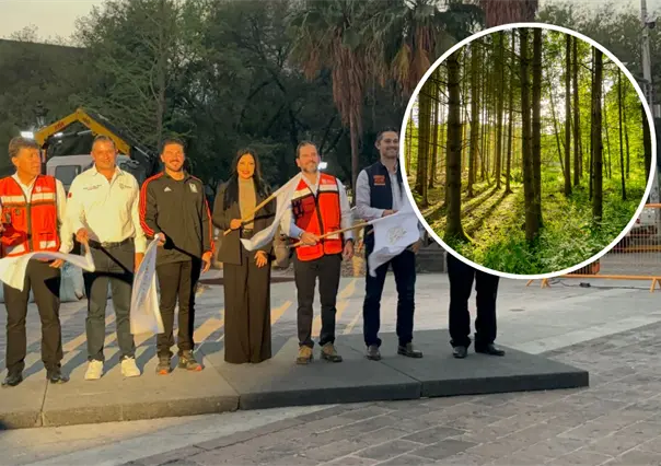 Samuel García arranca obras de reforestación en Explanada de los Héroes en Nuevo León