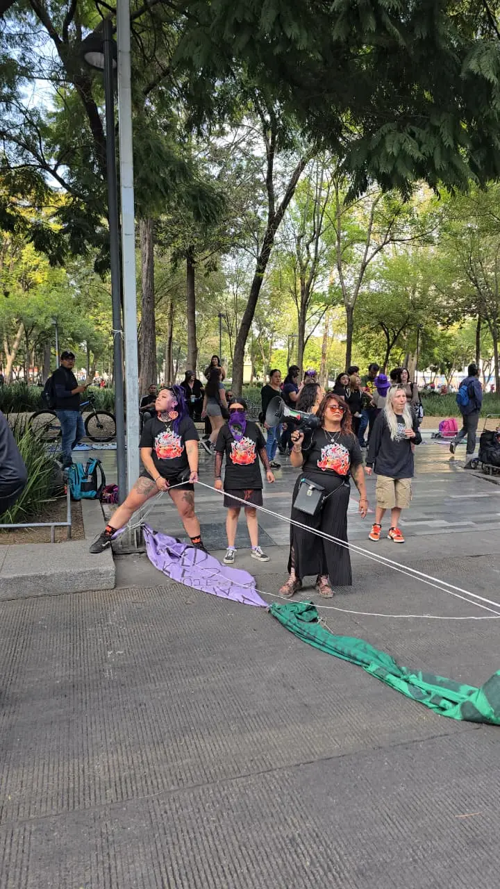 Colectivo a la altura de Bellas Artes. Foto: Mario Flores 