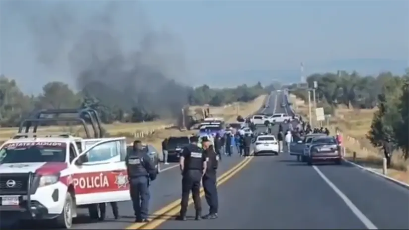 La autopista Puebla–Tlaxcala, en el tramo de San Francisco Ocotlán este miercoles 26 de noviembre, FOTO: Captura de pantalla (Video de archivo)