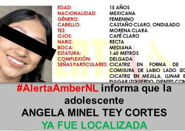Ángela Minel es localizada en Nuevo Laredo tras ser reportada como desaparecida en Guadalupe
