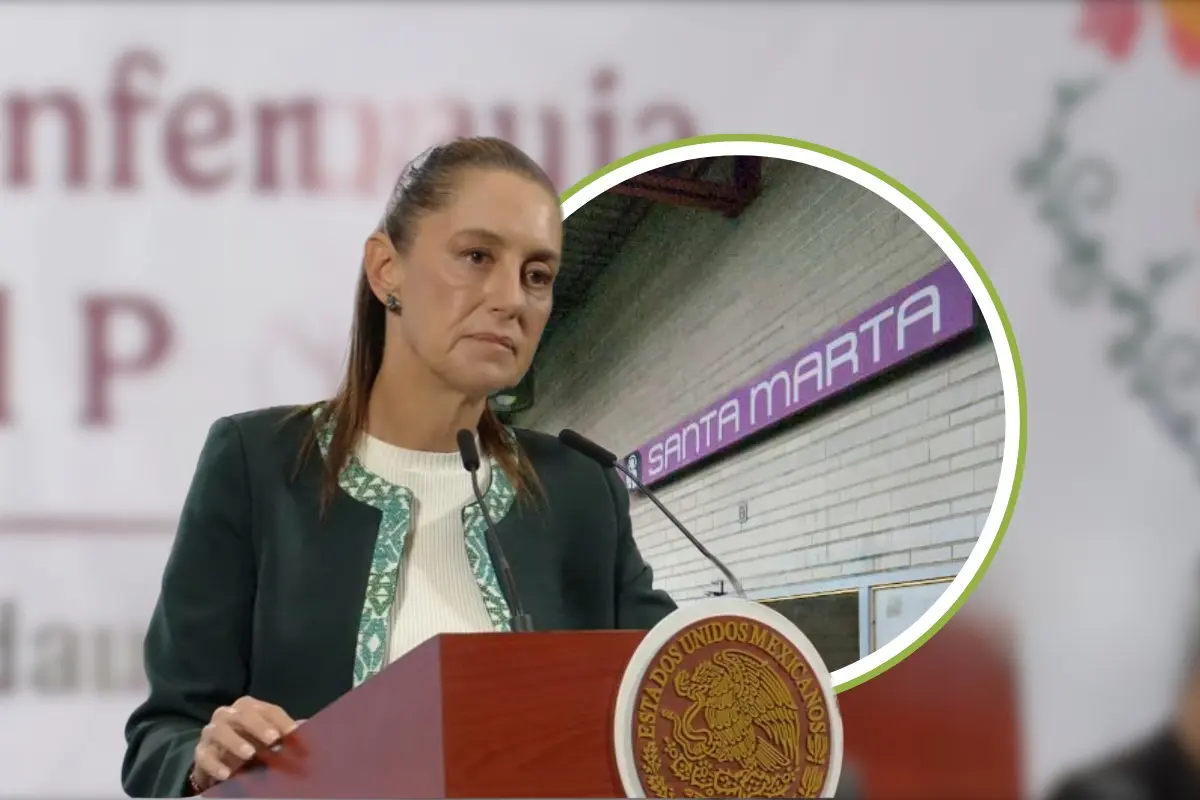 Claudia Sheinbaum, Línea A del MEtro CDMX. Foto: X (@MetroCDMX )| YT (@ClaudiaSheinbaumP) | Canva