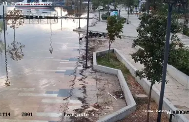 Realizan desfogue en la presa La Boca en Santiago para regular niveles de agua