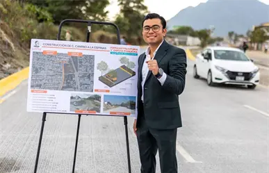 Félix Arratia inaugura pavimentación en Camino a las Espinas en Juárez, Nuevo León