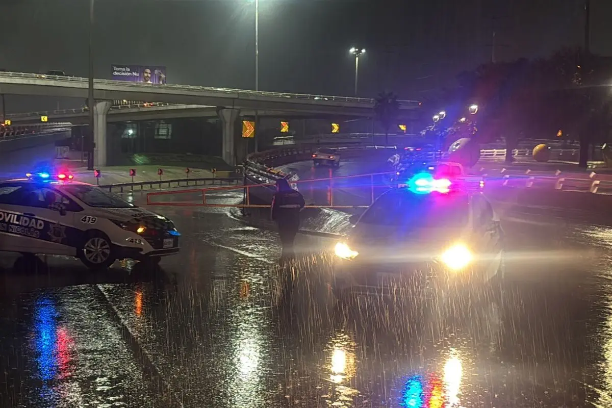 Lluvias y afectaciones viales en Monterrey y el Área Metropolitana. Foto: PCNL