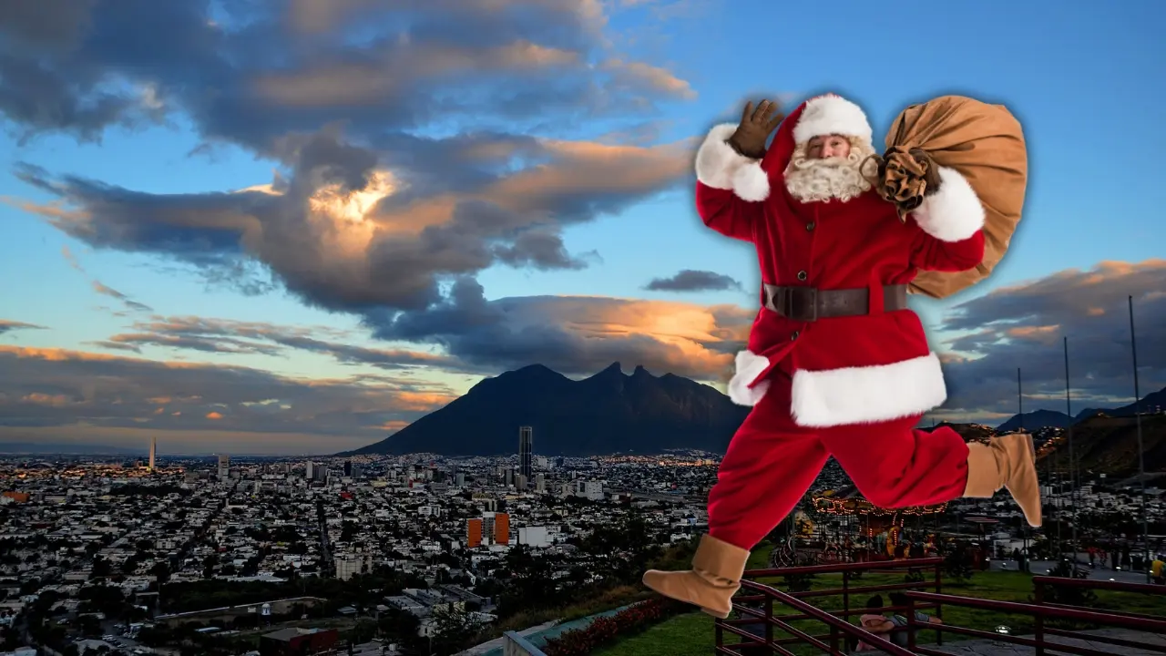 El Cerro de la Silla y un Santa Claus. Foto: Canva