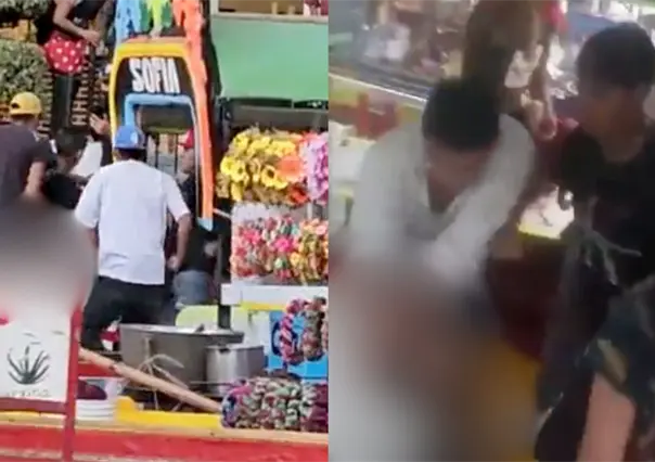 VIDEO | Pelea en trajineras de Xochimilco muestra enfrentamiento entre remeros y usuarios