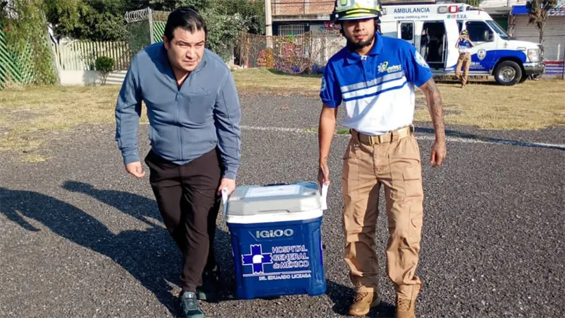 Traslado de órganos vitales desde el Edomex. | Foto: Especiales