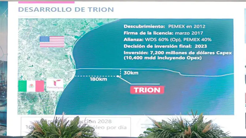 Woodside Energy reporta 43% de avance en proyecto Trion México. FOTO | POSTA