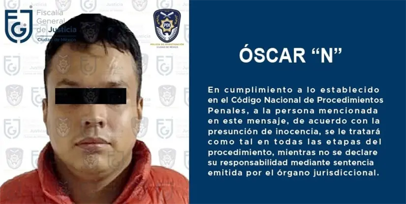 imagen recuadro El padrastro de Crucito sigue en prisión y con un proceso. Foto: Fiscalía de la CDMX