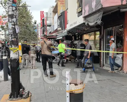 Hombre resulta lesionado por arma de fuego en el Centro de Monterrey