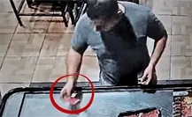 VIDEO l Sujeto roba tarjeta en plaza comercial de Monterrey y la usa para comprar carne y apostar