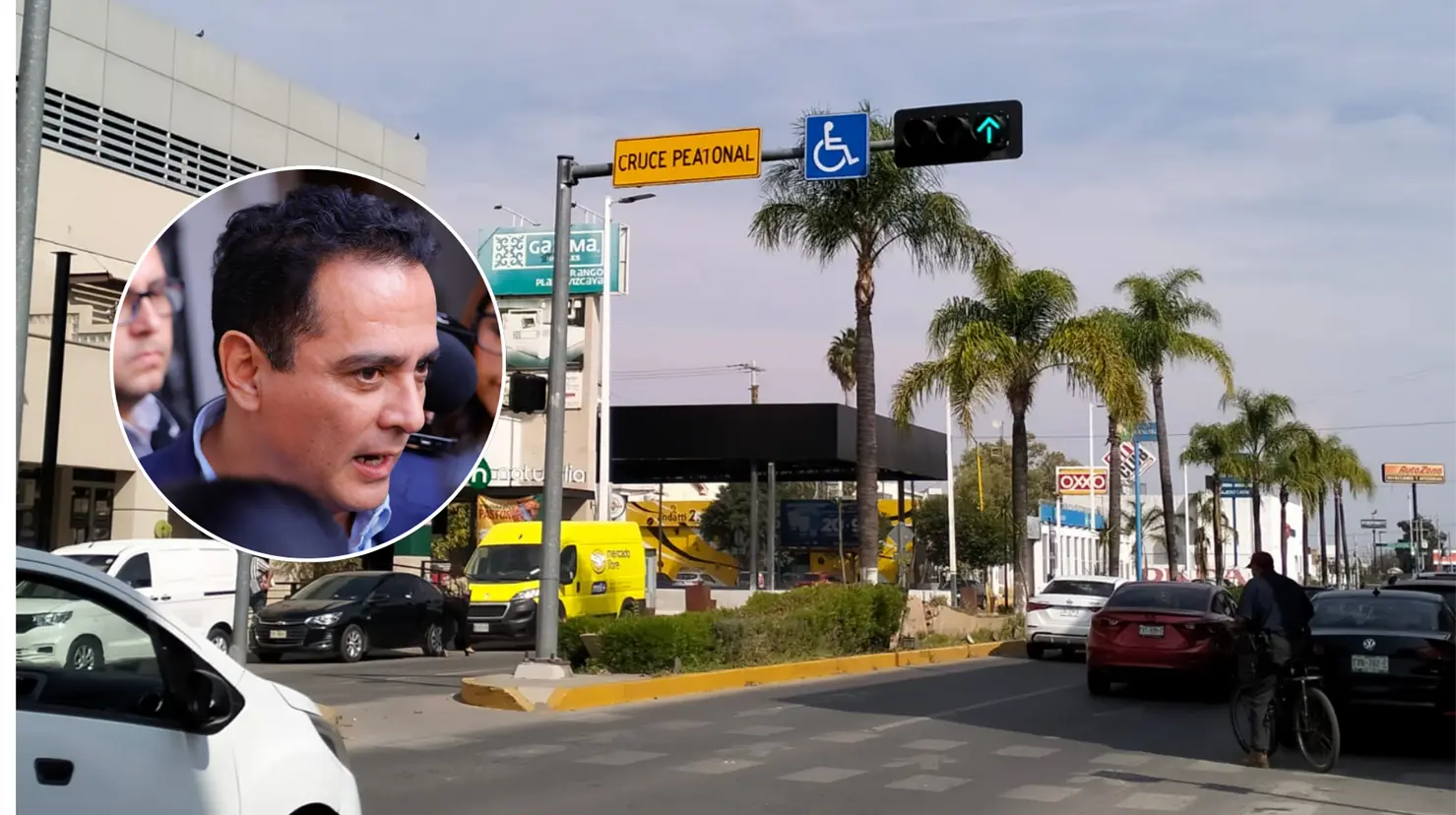 Toño Ochoa, presidente municipal de Durango, anuncia mejoras en la operación de los semáforos. | Foto: Especial.