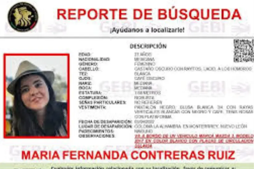 imagen recuadro La historia de María Fernanda Contreras resalta la alarmante ola de violencia contra las mujeres en Nuevo León y en México. Foto: Facebook