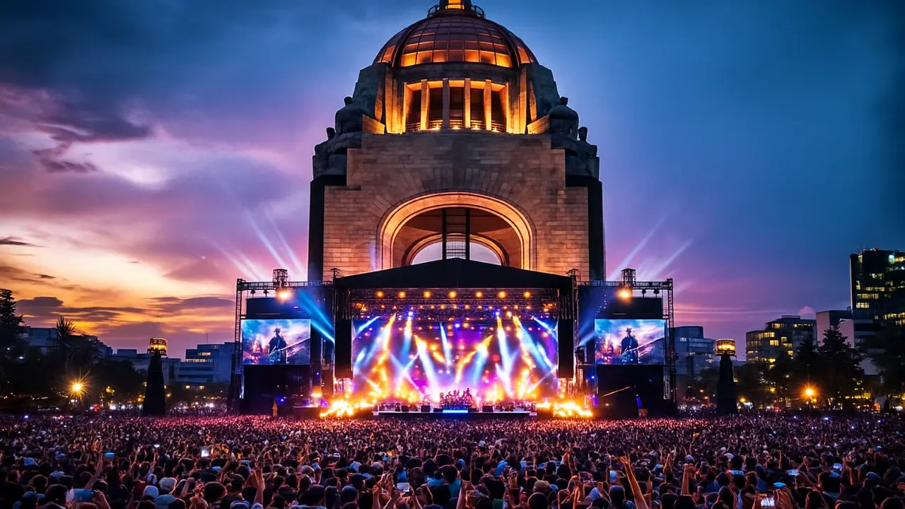 Concierto en el Monumento a la Revolución. Foto: IA | Canva