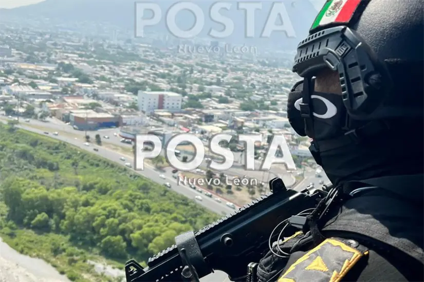 imagen recuadro La tarde del jueves, un enfrentamiento en Doctor Coss culminó con el abatimiento de un presunto delincuente por Fuerza Civil. Foto: Fuerza Civil