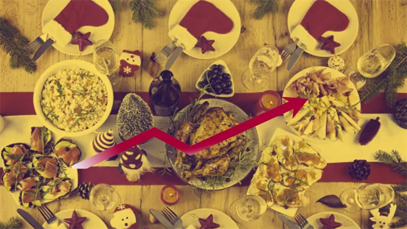 Imagen alusiva a una inflación en la comida navideña Foto: Canva