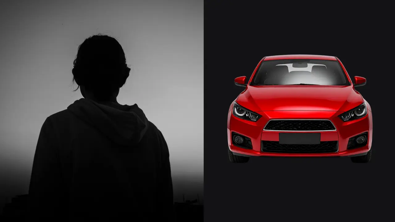 Persona de espaldas y automóvil por denuncia de extorsiones de policías al aplicar nuevo reglamento de tránsito en Edomex | Canva Pro