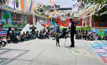 Comisaría de Seguridad en Saltillo y binomios caninos visitan escuelas