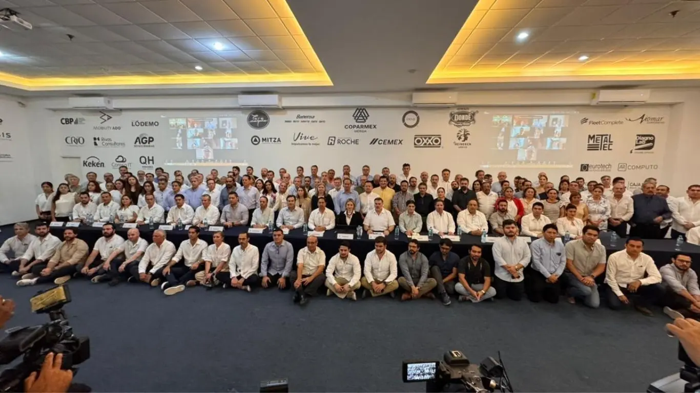 Consejo Coordinador Empresarial (CCE), encabezado por Claudia González Góngora. Foto: Christian Espadas