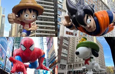 Estos son los mejores globos que desfilan en el Festival de Macys por el Día de Acción de Gracias