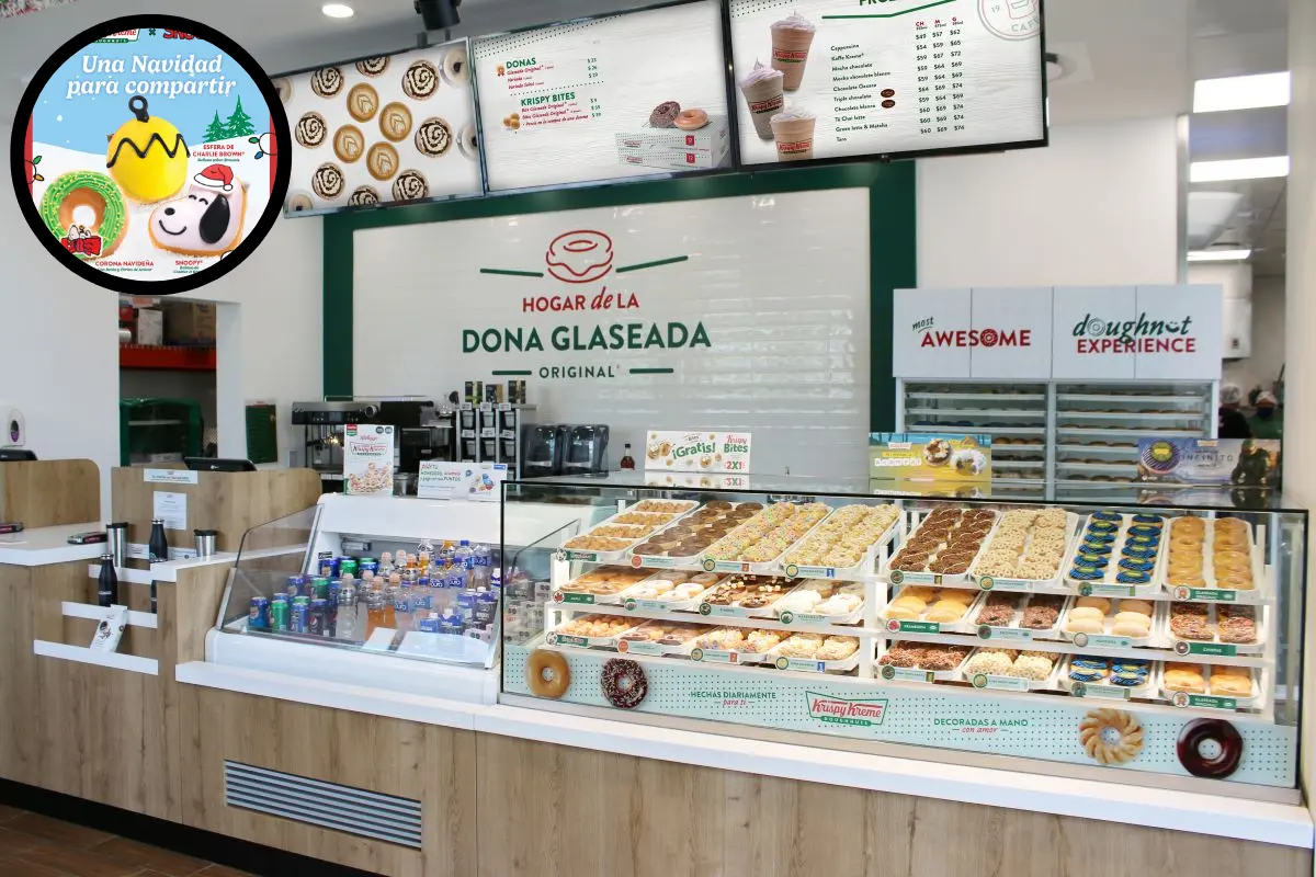 Krispy Kreme encederá su pino de Navidad con Snoopy en Naucalpan, ¿cuándo será? Foto: Krispy Kreme | Canva