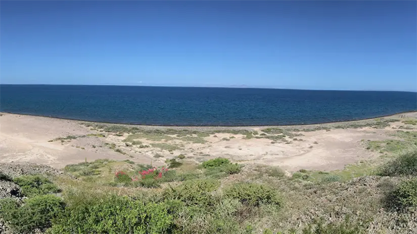Terrenos al noroeste de La Paz incluidos en la Manifestación de Impacto Ambiental del proyecto Camarón Beach House. Foto: Camarón Beach House